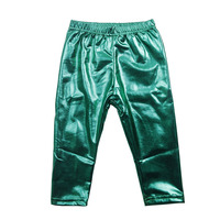 Vêtements pour enfants Leggings pour filles Style tendance Tissu en cuir Taille basse Pantalons pour adolescentes