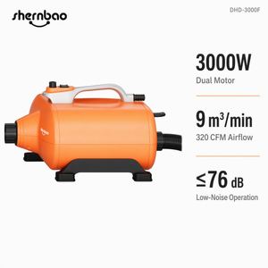 Sèche-cheveux professionnel haute vitesse Typhoon DHD 3000F 3000W à double moteur pour animaux de compagnie, chien et chat, souffleur de toilettage, vente directe usine - Product Image 3