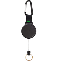Porte-Badge rétractable, en plastique, pour bricolage, lanière, porte-Badge rétractable, porte-clé avec cordon de câble en acier inoxydable