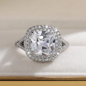 F1693 Anello da Donna con Diamante Taglio Asscher, Gioiello Classico Naturale per Fidanzamento - Product Image 6