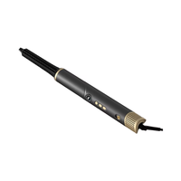 Styler capillaire multifonctionnel en céramique ionique pliable, moteur sans balais à 3 vitesses, fonctions de lissage, de séchage et de bouclage, brosse à air chaud
