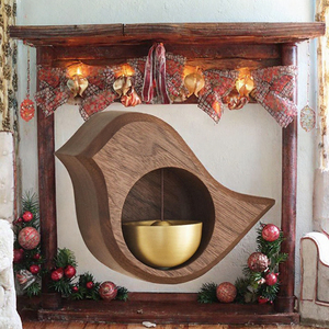 Lonceng Kayu Magnetik untuk Pintu Rumah dengan Lonceng Tembaga, Dipoles, Dapat Digunakan Kembali, Dekorasi Kustom, Hadiah Natal - Product Image 3