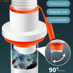 Tubo de drenaje de plástico ABS para fregadero de cocina, válvula de reflujo, tapón maravilloso, trampa, drenaje de suelo, prevención de olores, accesorios para fregadero de baño - Product Image 2