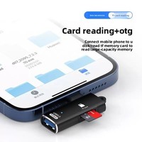 Lector de Tarjetas SD y TF USB 3.0 Todo en Uno, Tipo-C y Micro USB OTG, Lector de Tarjetas de Memoria Externo para Laptop Android