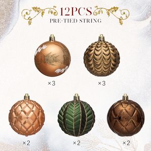 Luxury <b>Glitter</b> Xmas Balls Gift Box Christmas Tree Decor <b>Glitter</b> Shatterproof Plastic Baubles Hanging Christmas Ball Ornaments - Product Image 3