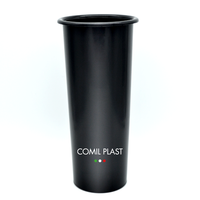 Vase funéraire de style européen de qualité supérieure, fabriqué en Italie, 10x24cm, noir/blanc/marron/ivoire, pour crypte, mausolée, monument commémoratif