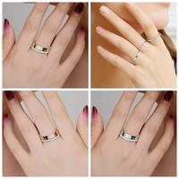 Ensemble de bagues en acier inoxydable doré rose avec zircon, pierre centrale ronde, empilables, trois pièces, en stock, bijoux pour femmes