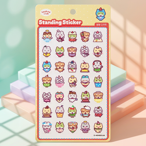 [HIHI Club] Standing <b>3D</b> PVC <b>Sticker</b> Sheet UV Printing UV Varnishing Korean Cartoon Cute Character Design for - Product Image 3
