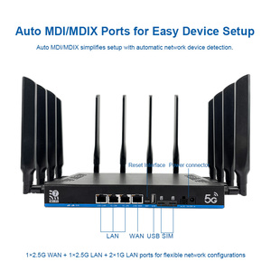 Yeni MT7988AV yonga seti şifreleme 1GB DDR4 NSA/SA Mimo <span class=keywords><strong>4</strong></span>*<span class=keywords><strong>4</strong></span> Wifi7 tri-band 2.4G & 5.8G & 6G 19000mbps 5g Modem çift Sim yuvası yönlendirici VPN - Product Image 5