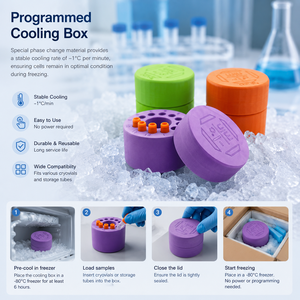 Degao 12 Well Programmed Cooling Box for 2ml Cryovials Controlled Rate Freezing <b>Plastic</b> OEM Customizable for Cell - Product Image 2