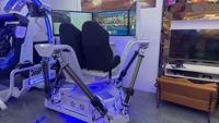 Simulateur de conduite automobile 3D, jeu de course VR, simulateur de course intérieur commercial à 3 écrans en fibre de verre, métal et plastique