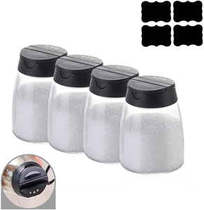 100ml di Vetro Barattoli di Spezie Doppia Coperchi Bottiglie di Condimento Shakers con Etichette Barbecue Contenitore di Spezie Sale e Pepe Condimento Pentole - Product Image 2