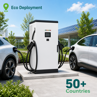 Station de recharge double pour véhicules électriques DC CCS2 murale monophasée nouvelle génération haute puissance