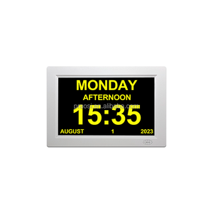 Hohe Qualität 7 8 10 12 15 Zoll große Buchstaben AM PM Display Digitaler Kalender Wecker für ältere Menschen Demented Alzheimer Menschen - Product Image 1