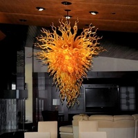 Lustres en verre soufflé à la main de luxe, art du feu, style Chihuly, suspension suspendue, éclairage domestique, hôtel, restaurant, salle à manger
