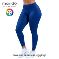 Hot 90% Nylon 10% spandex sans couture taille basse Leggings femmes Compression bout à bout gros cul Leggings