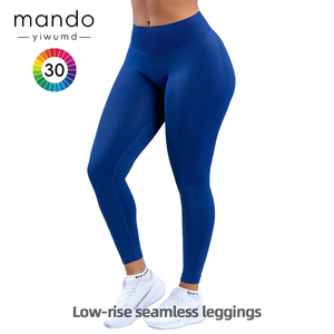 Leggings a vita bassa senza cuciture in Nylon 10% in 90% caldo con lifting per donna - Product Image 3
