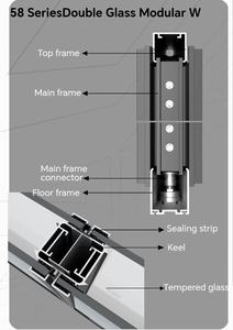 พาร์ติชั่นกระจกกัน<span class=keywords><strong>เสียง</strong></span>แบบหนาสองชั้นใสสำหรับตกแต่งดีไซน์แบบแยกส่วน - Product Image 5