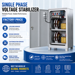 Régulateur de tension monophasé <span class=keywords><strong>AC</strong></span> SVC-5 10 15 20 30 Kw <span class=keywords><strong>220v</strong></span> 100% cuivre pour toute la maison, stabilisateur servo, affichage numérique 50KVA - Product Image 1