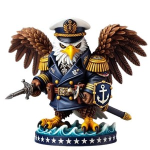 American Eagle <strong>Soldier</strong> Ornaments Handmade Resin Crafts Eco-Friendly Toys Independence Day Eagle Sauce Design for Christmas Other - Product Image 5