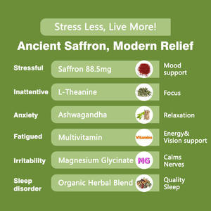 OEM Health <b>Supplement</b> Liposomal <b>Saffron</b> Liquid Drops with Ashwagandha and Vitamin D3 Support Healthy Sleep Boost Energy Function - Product Image 6