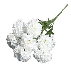 Fiori Artificiali, Bouquet di Garofani a 7 Teste, Materiali Floreali per Decorazioni Domestiche, Composizioni Floreali per Interni ed Esterni - Product Image 5