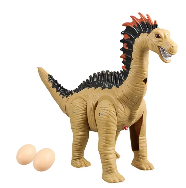 ไดโนเสาร์ไฟฟ้าของเล่นปริศนาเด็กพลาสติกวางไข่การ์ตูนสัตว์ของเล่น
