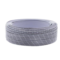 Kabel Daya DC Dua Inti Aomei 2468 22AWG PVC+Logam, Kawat Tembaga Berenamel Paralel Dua Baris, Injeksi Putih, Cabang Ganda, Dua Inti, untuk LED