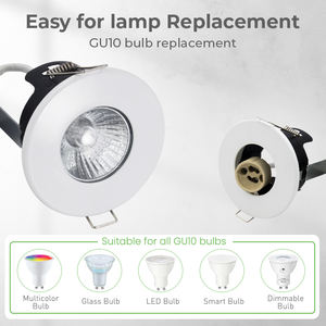 <span class=keywords><strong>Spot</strong></span> encastré à faisceau orientable multicolore, ignifuge, 68 mm, encastré, CE RoHS SAA, <span class=keywords><strong>LED</strong></span> et halogène GU10 - Product Image 3