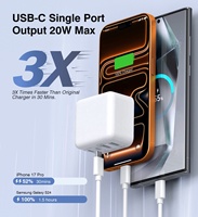 Chargeur mural HNT avec prise AU double PD&QC, 4 ports USB, 2A2C, charge rapide, blanc, 40W au total, pour téléphone portable Samsung