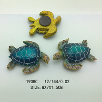 Aimant de réfrigérateur de tortue de mer en résine, Souvenir de plage, Design de la floride Miami, Offre Spéciale