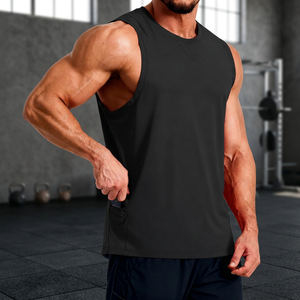 Camiseta sin Mangas de Algodón/Poliéster Transpirable de Alta Calidad a Precio Económico para Hombre, Gimnasio, Fitness, Culturismo, Personalizable - Product Image 3