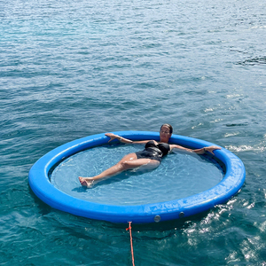 Hamaca Inflable para Agua OEM con Centro de Malla para Recreación, Tumbona Flotante para <span class=keywords><strong>Piscina</strong></span>, Flotador Portátil - Product Image 1