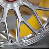 Jantes forgées en aluminium GEN-03 6061-T6 à rayons multiples avec enjoliveur central rouge pour Porsche 911, BMW M5, Audi RS5, Dodge Charger