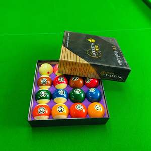 Juego de Bolas de Billar Yalekang de 16 Colores, Bolas de Billar de Resina Estilo Americano para Uso Amateur - Product Image 1