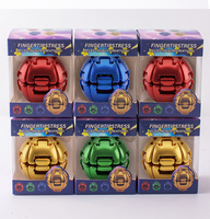 Toupie anti-stress en plastique à presser et à tourner 2026, finition argentée et dorée, Fidget Spinner à pression pour faire tourner la balle