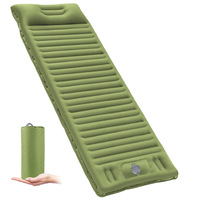 Matelas Gonflable avec Pompe à Pied Intégrée, Lit Gonflable Portable pour Camping en Extérieur, Coussin Gonflable pour Camping et Utilisation en Voiture