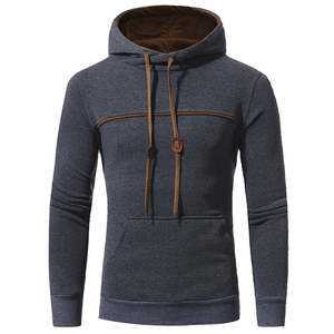 Sudadera con capucha informal de forro polar para hombre, con cordón y bolsillo canguro, cálida, de manga larga, tejido suave, para invierno - Product Image 1
