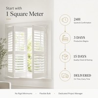 Volets de plantation en PVC OEM/ODM, stores de fenêtre sur mesure, stores à lamelles étanches, vente en gros directe usine, marque privée, couleur personnalisée