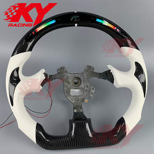 Accesorios para Automóviles Honda S2000 AP1 S2K AP2 Acura RSX, Volante Deportivo de Fibra de Carbono Personalizado con Cuero Genuino y Luces LED - Product Image 2