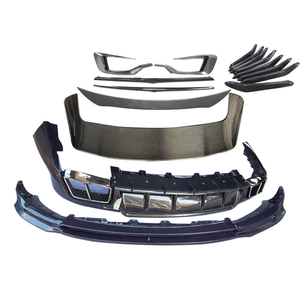 3 pièces, nouveau diffuseur avant en fibre de carbone de haute qualité, lèvre de pare-chocs, poli haute brillance, fixation par boulons, ajustement parfait à 100% pour <span class=keywords><strong>Levante</strong></span> 2016-2021 - Product Image 4
