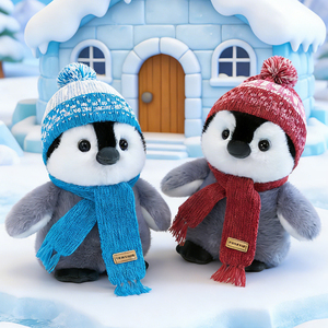 Factory Wholesale Penguin Stuffed Animal Plush Doll Winter Series Soft <strong>Toy</strong> for Holiday Promotion - Product Image 1
