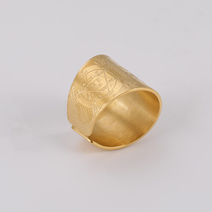 Anello Amuleto Tetragrammaton Pentagramma Pentacolo, Gioiello Wiccan in Acciaio Inox con il Nome di Dio della Potenza Antica di Salomone - Product Image 5