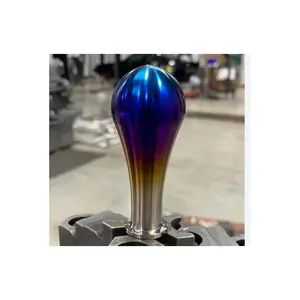 CNC Turning Titanium Teardrop Shift Knob With PVD Coating Gear Shifter Knobs with Adapter