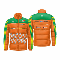 Veste d'hiver matelassée en polyester thermique de haute qualité avec sublimation F1 Racing Kart Veste moelleuse