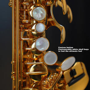 Saxophone soprano en cuivre phosphore professionnel, vernis de cuisson, laque dorée, Bb, instrument en cuivre à vendre en provenance de Chine - Product Image 6