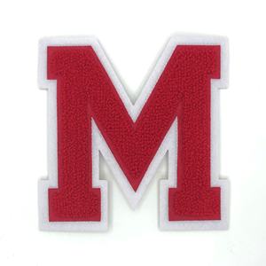 Benutzer definierte 3D <span class=keywords><strong>Letter</strong></span> Patch Stickerei Chenille A-Z Buchstaben für Kleidung 1-3 Tage Probenzeit - Product Image 4