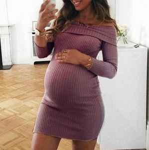 Nouveau produit Mode <span class=keywords><strong>Robe</strong></span> de grossesse sans bretelles <span class=keywords><strong>Robe</strong></span> de maternité à manches longues Jupe de maternité <span class=keywords><strong>Grande</strong></span> <span class=keywords><strong>taille</strong></span> <span class=keywords><strong>Robe</strong></span> sans bretelles - Product Image 5