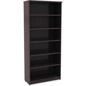 Librería Alera Valencia Series de seis estantes, madera color espresso, 31 3/4 pulgadas de ancho x 14 pulgadas de profundidad x 80 3/8 pulgadas de alto - Product Image 3