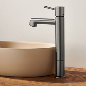 Moderno ponte montato in lega di zinco pistola Grey acqua calda e fredda maniglia singola rubinetto da cucina - Product Image 2